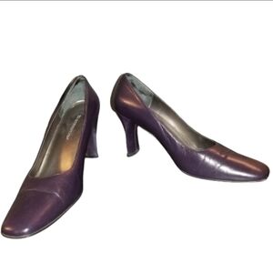 Worthington square toe; chunky heel pumps